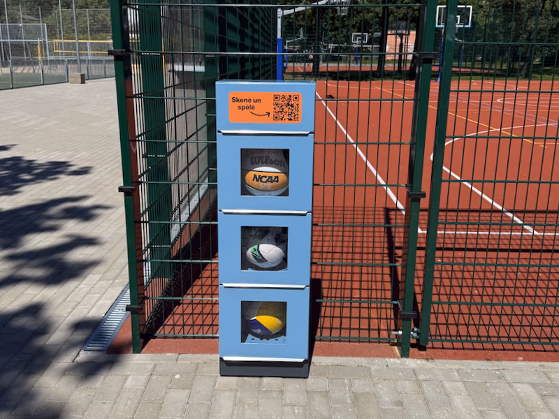 Installed Sportalade Sports Equipment Locker on Location